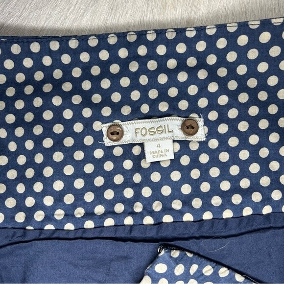 Fossil vintage polka dot embroidered cotton skirt women’s size small 4 - Picture 5 of 6